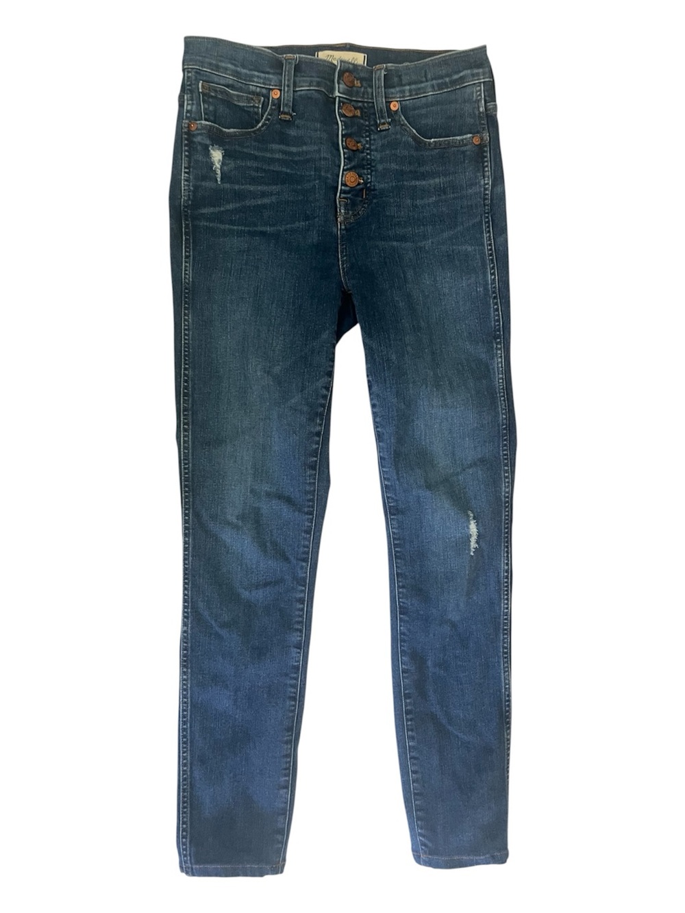 Madewell skinny 10” high rise blue jeans size 26